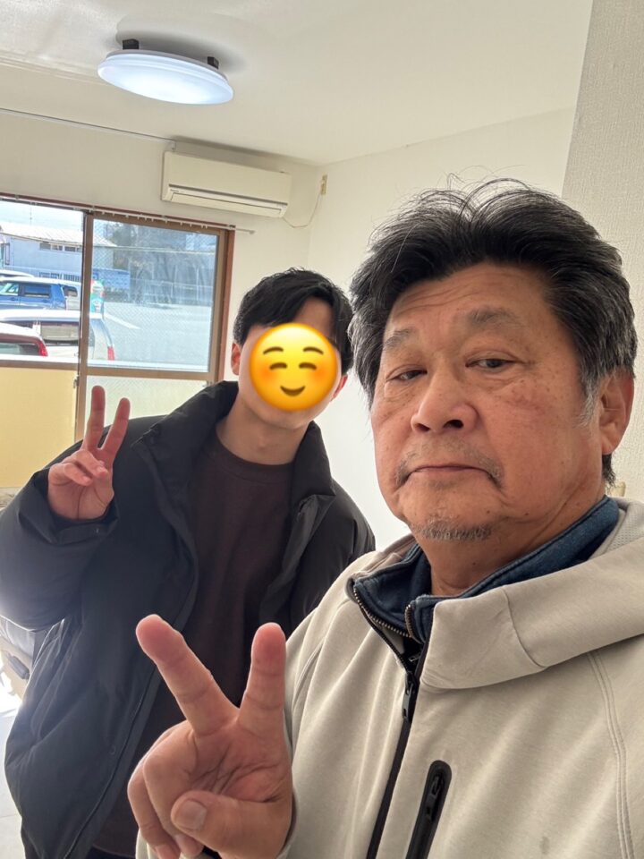 無事作業が終わり、お客様と記念撮影